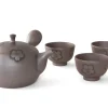 ORYOKI Japanische Teekannen|Teegeschirr*Teeservice Sakura, Banko Yaki, 4-teilig