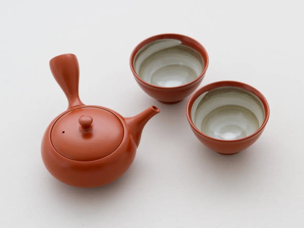 ORYOKI Japanische Teekannen|Teegeschirr*Teeservice Shudei Kyogata, 3-teilig