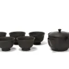 ORYOKI Japanische Teekannen|Teegeschirr*Teeservice 6-teilig, Kyusu Tokoname Sendan Sen Maru