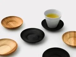 ORYOKI Teeschalen Und Becher|Teegeschirr*Untertasse Chataku KURO, Holz