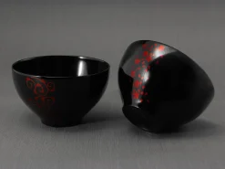 ORYOKI Holzschalen|Lacquerware*Urushi Raku wan Sunofureku, 450 ml