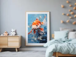 ORYOKI Wandbilder*Wandbild Dobutsu #2, japanische Tiere, farbig 2:3
