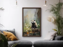 ORYOKI Wandbilder*Wandbild Dobutsu #4, japanische Tiere, farbig 2:3