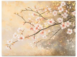 ORYOKI Wandbilder*Wandbild Japanischer Garten Sakura #1, farbig 4:3