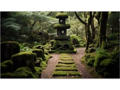 ORYOKI Wandbilder*Wandbild Nihonteien #1, japanischer Garten, farbig, 16:9