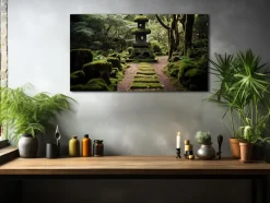 ORYOKI Wandbilder*Wandbild Nihonteien #1, japanischer Garten, farbig, 16:9