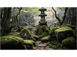 ORYOKI Wandbilder*Wandbild Nihonteien #4, japanischer Garten, farbig, 16:9