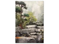 ORYOKI Wandbilder*Wandbild Wabi Sabi #2, japanischer Garten, farbig 2:3