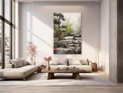 ORYOKI Wandbilder*Wandbild Wabi Sabi #2, japanischer Garten, farbig 2:3