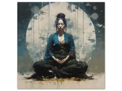 ORYOKI Wandbilder*Wandbild Zazen #1, japanische Meditation, farbig, 1:1