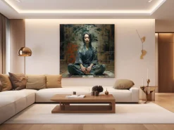 ORYOKI Wandbilder*Wandbild Zazen #3, japanische Meditation, farbig, 1:1